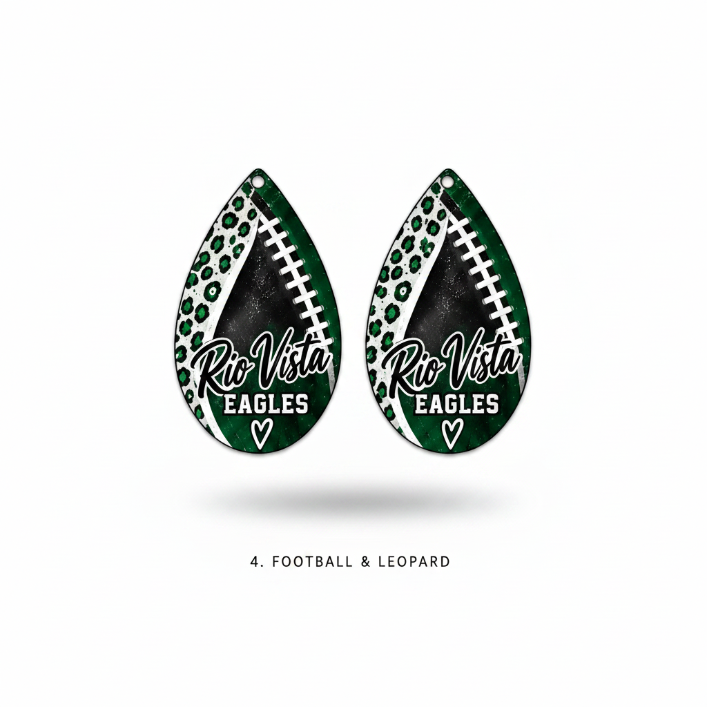 Rio Vista Eagles Teardrop Earrings - Choose Your Style