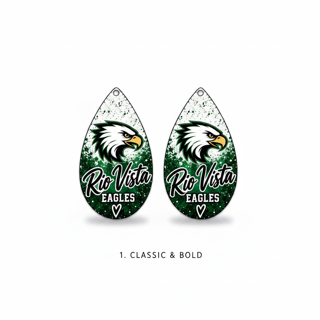 Rio Vista Eagles Teardrop Earrings - Choose Your Style