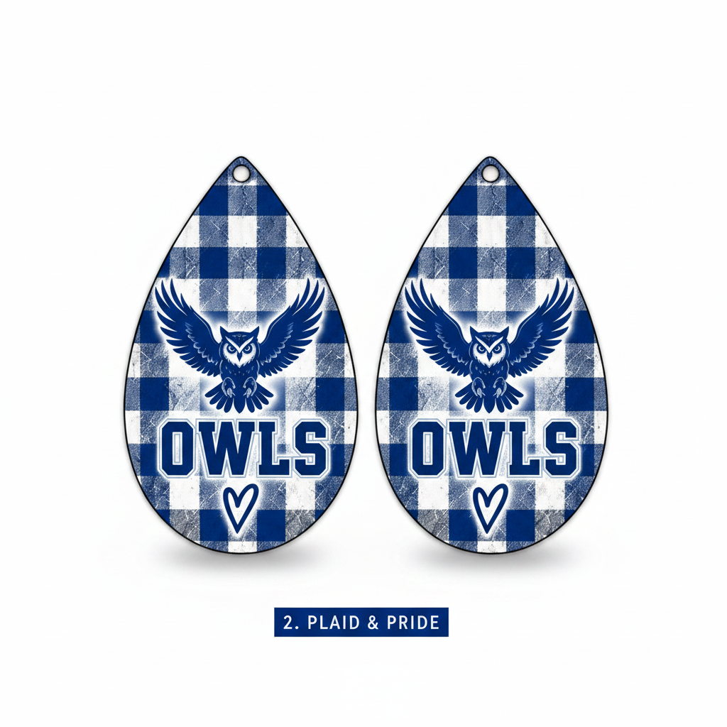 Covington Owls Teardrop Earrings - Choose Your Style