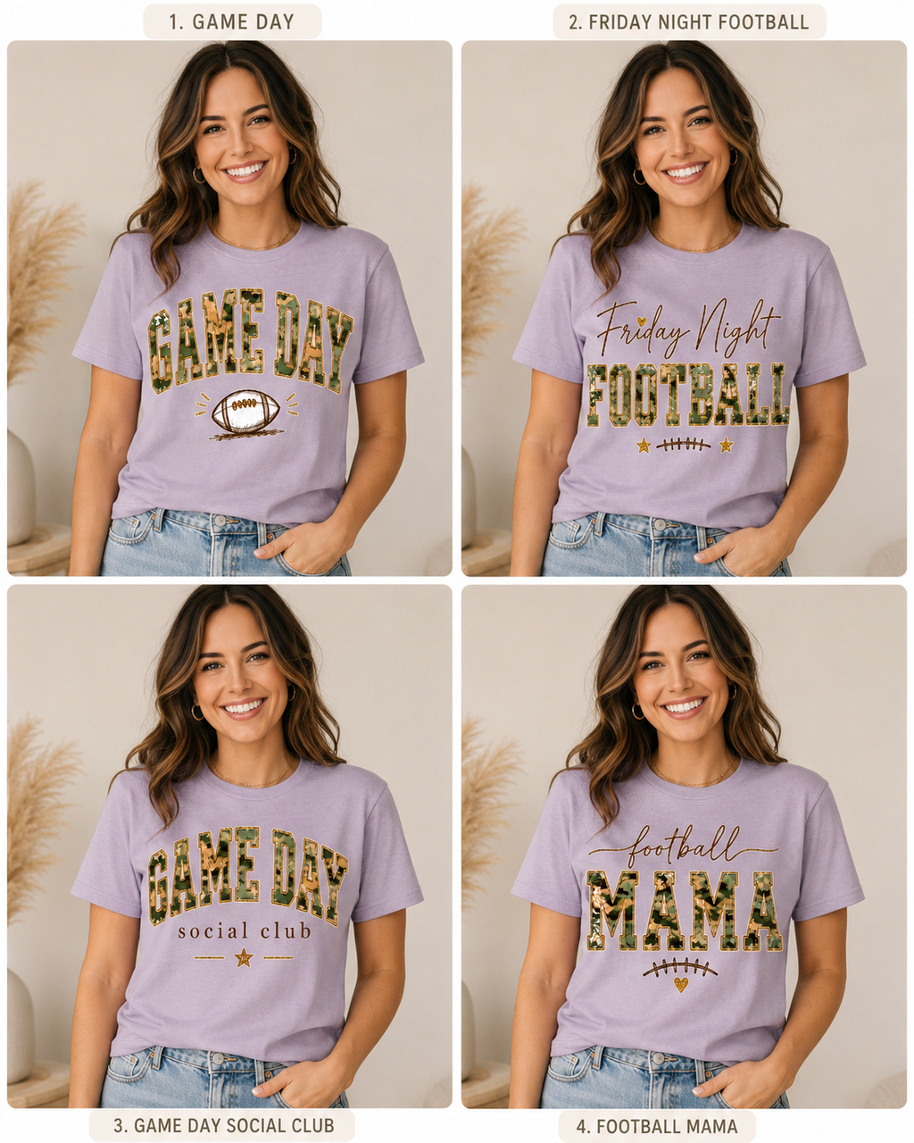 Football Graphic Tee - Purple