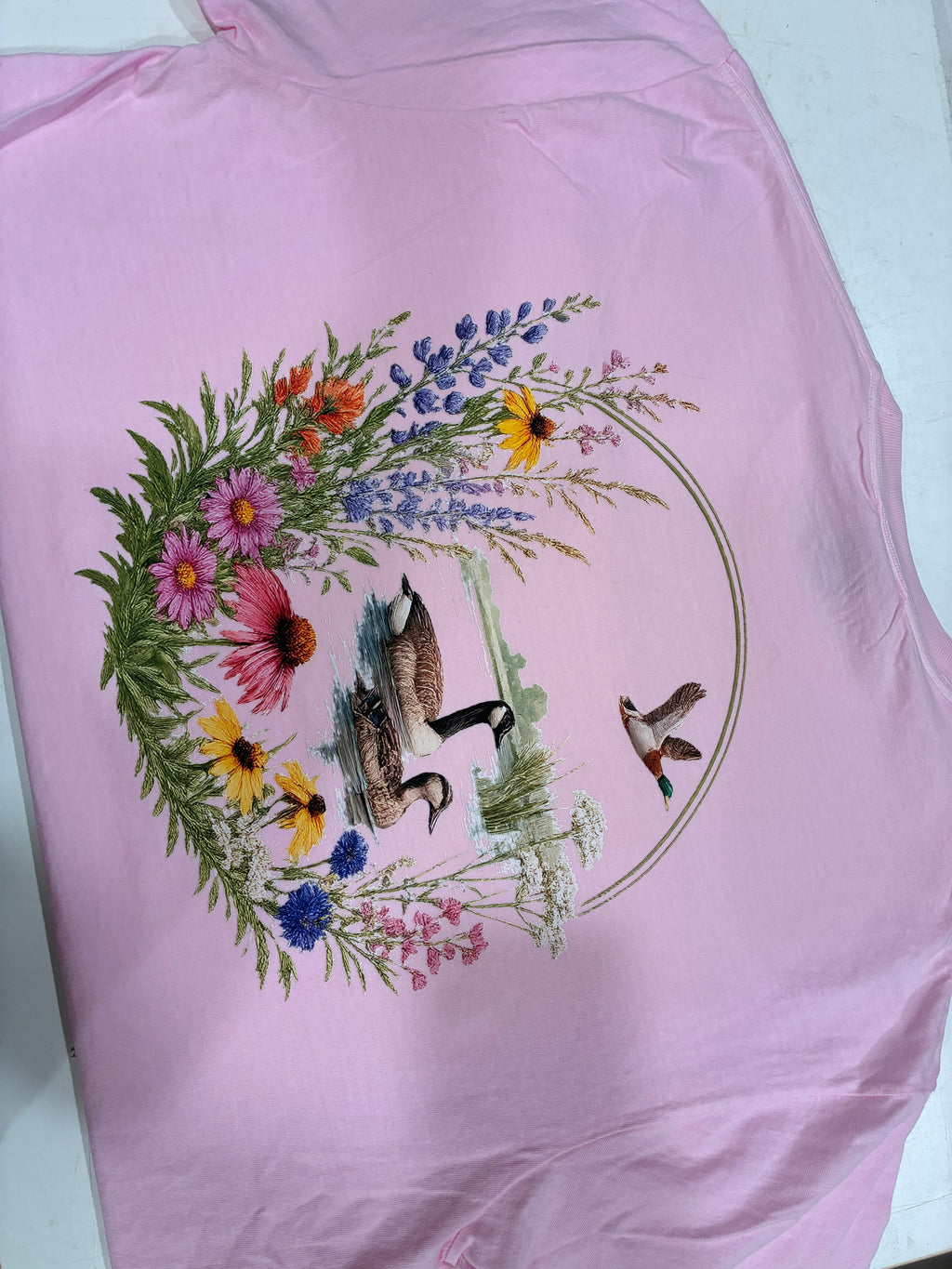 Duck & Floral DTF Print Shirt