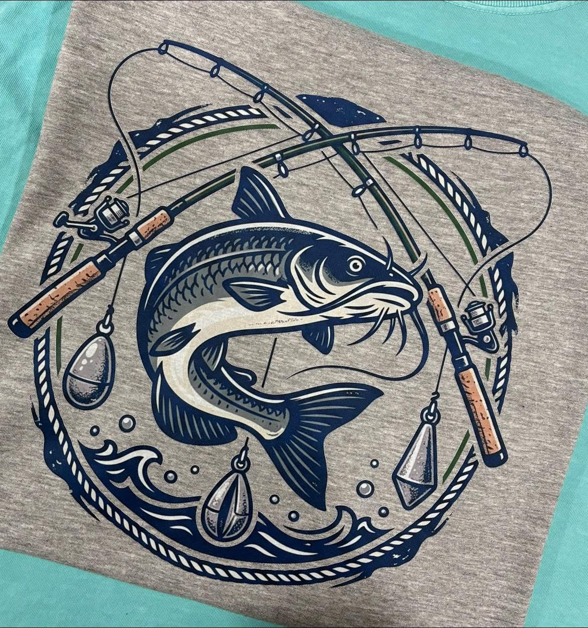 Catfish Fishing Graphic Tee
