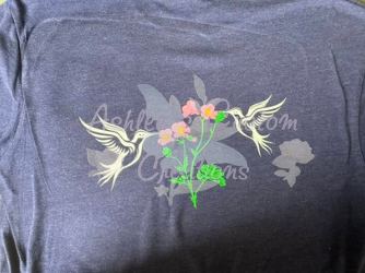 Hummingbird DTF Print Shirt – Front & Back Design