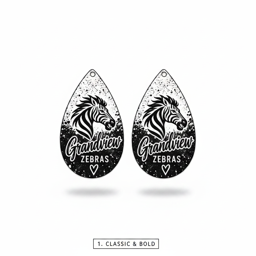 Grandview Zebras Teardrop Earrings - Choose Your Style